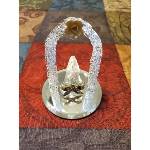 Praying Hands Spun Glass W/24kt Gold Plate - RH#39 - Picture 2 of 8